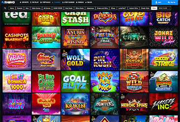 Preview game selection Rhino Casino