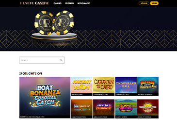 A selection of games on the Rialto Casino Website and 100 free spins bonus