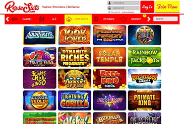 Casino Games at Rose Slots UK