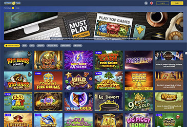 The homepage of Scratch2Cash Casino