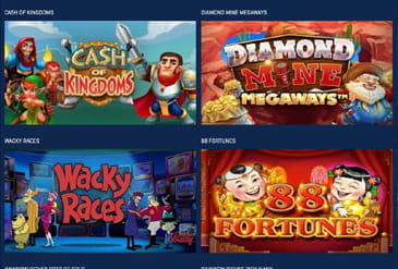 A slection of games at Slot Stars online casino