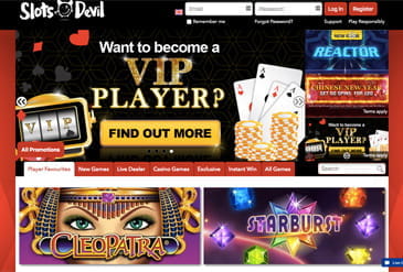 The Homepage of Slots Devil Casino