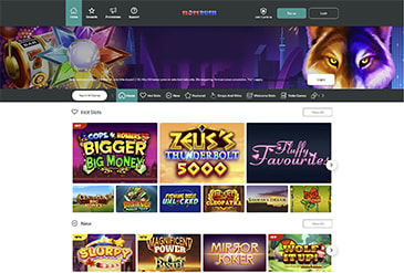 The Slots Rush casino homepage.