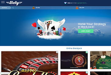Sloty Casino Homepage