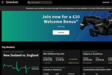 Thumb of Smarkets Homepage