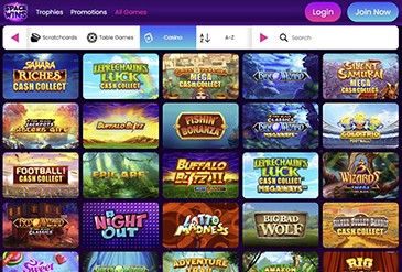 Game selection of Space Wins