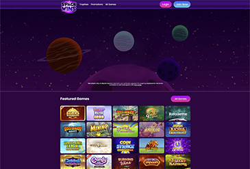 Homepage of Space Wins