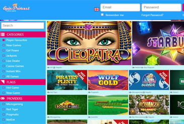 Spin Princess Casino games library.