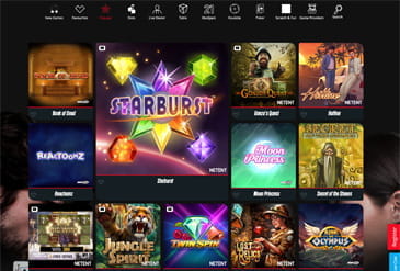 Spin Rider casino games library.