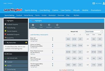 Sportingbet Homepage