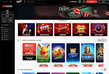 Homepage of the SI Casino MI gambling platform