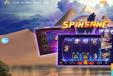 Homepage of Temple Nile Casino