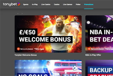 TonyBet Homepage