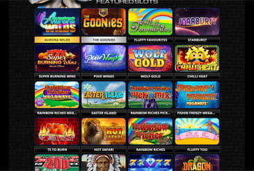 A selection of games available at Top Dog Slots