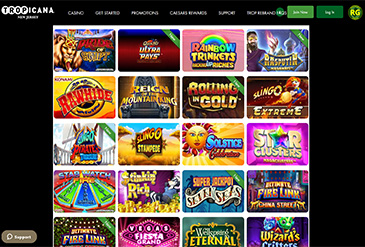 The Tropicana Casino game selection in NJ