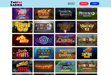 The Game Selection at Two Fat Ladies.