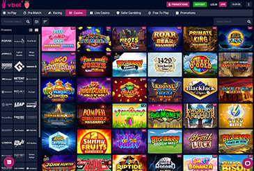 Games Selection of VBET