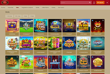 Preview of the Villento Casino game selection.