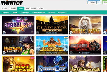 Thumb of Winner Casino Game Selection