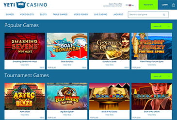 Yeti Casino Home Thumb