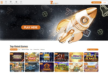 The homepage of ZetBet