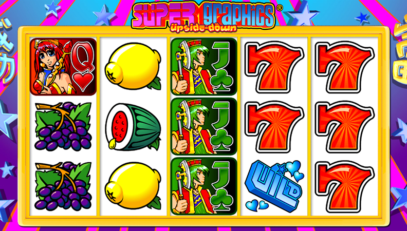 The Super Graphics Upside-Down demo game.