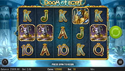 Doom of Egypt slot demo game in Queen Vegas