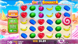 Sweet Bonanza Slot Played at LeoVegas