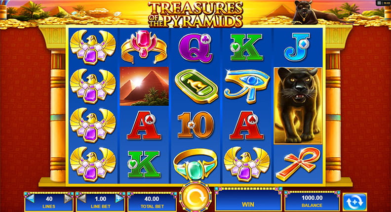 The Treasures of the Pyramids demo game.