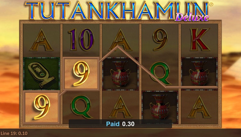 The Tutankhamun Deluxe demo game.