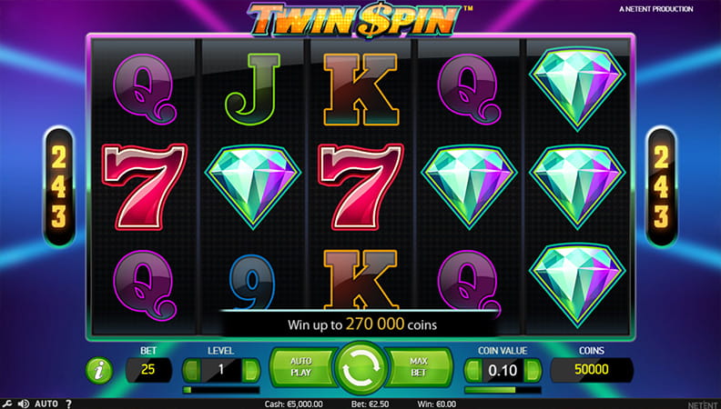 The Twin Spin slot demo game.