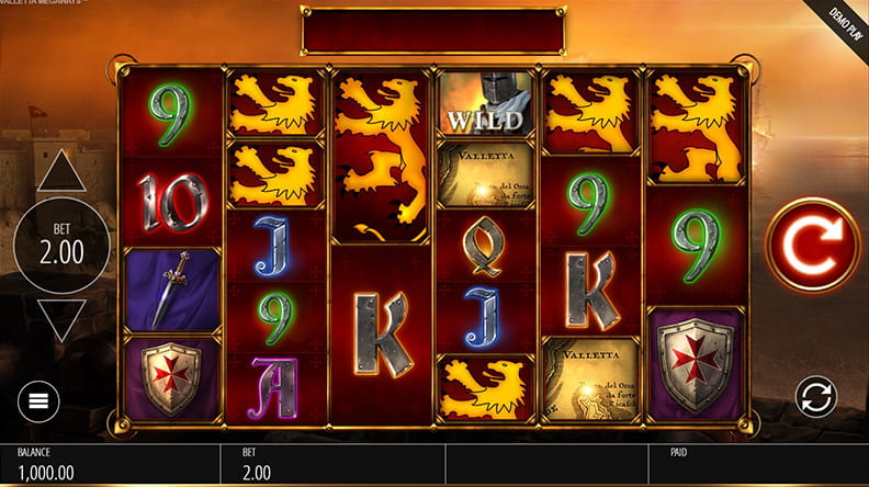 The Valletta Megaways demo game.