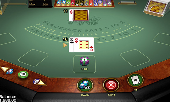 Vegas Strip Blackjack by Microgaming overview.