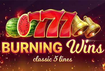 Burning Wins: Classic 5 Lines Logo