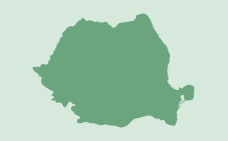 A map of Romania.