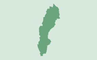 The map of Sweden
