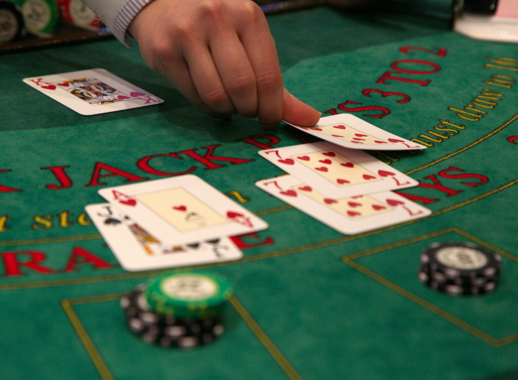 Dealing Cards at the Blackjack Table 