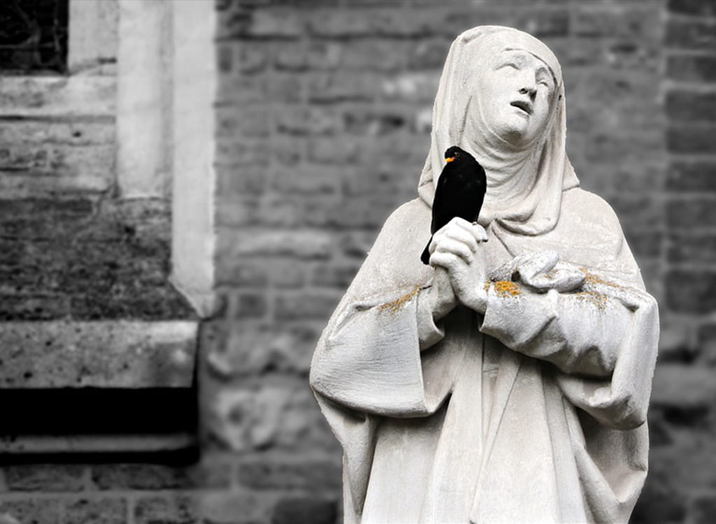 A Statue of A Nun