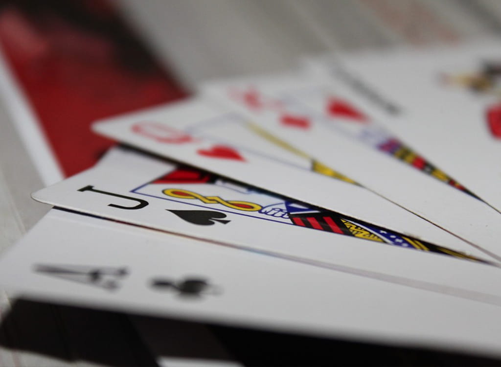 A Blurred Image of Five Cards 