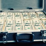 A Suitcase Full of Dollar Banknotes