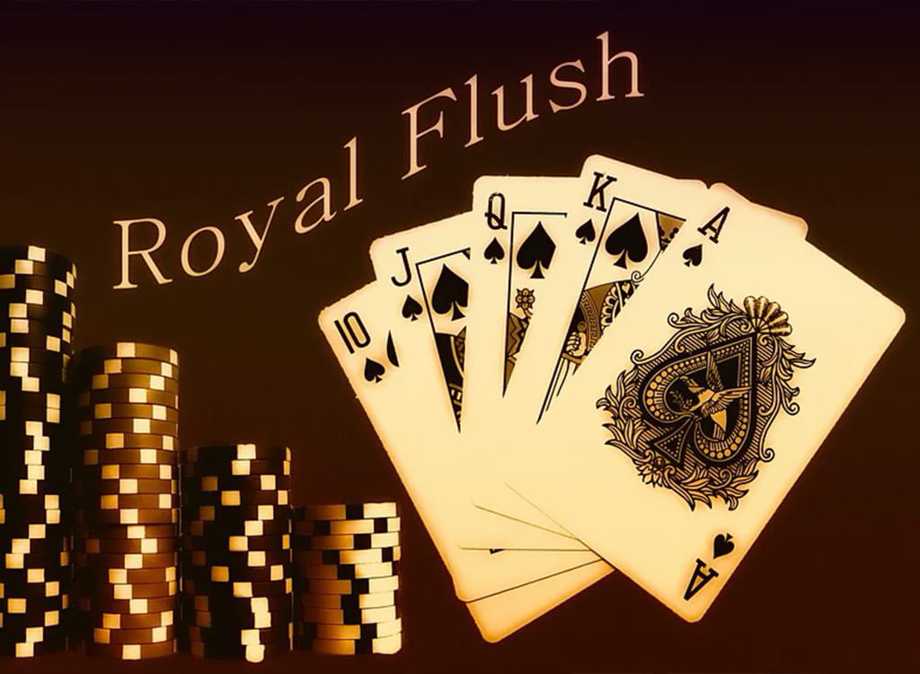 Royal Flush Cards and Chips